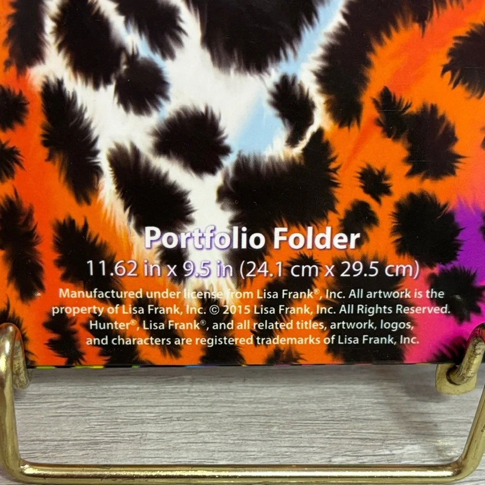 Lisa Frank Colorful Leopard Print Folder